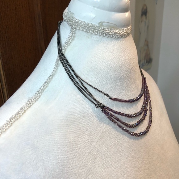 Kenneth Cole purple beaded necklace - Picture 3 of 5